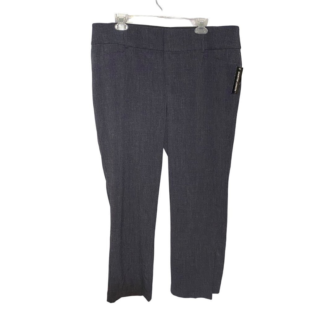 B-Design Women's Flat Front Tummy Panel‎ Dress Pants Size 17 Grey